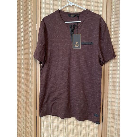 New‎ Buckle Outpost Makers Mens XL Short Sleeve Shirt Brown NWT Lightweight - Picture 1 of 10